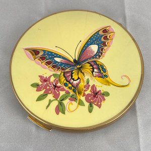 Vintage 70s Stratton Powder Makeup Butterfly Compact
